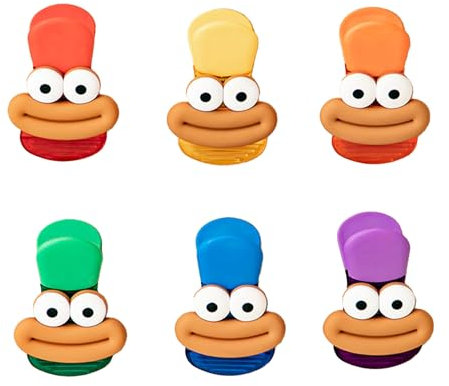 Wasise Fridge Magnet Clips - 6Pcs Colorful Refrigerator Magnets, Cute Fridge Magnet, Fun and Function Locker Accessories, Cute Whiteboard Office Magnets, Multifunctional Kitchen Home Magnetic Clips