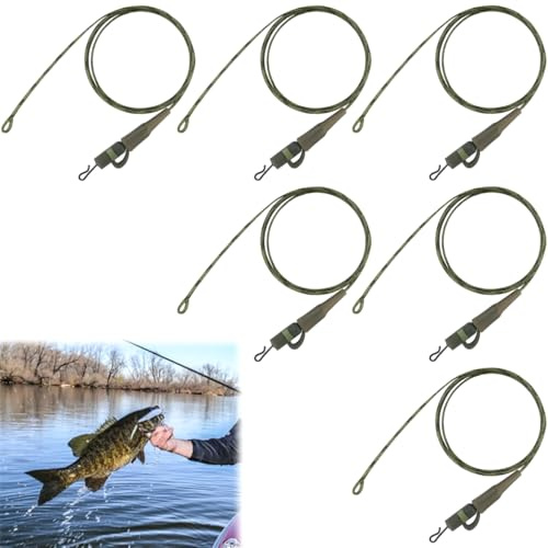 Doksvp Lot de 6 Clip Plomb Carpe, pour Peche Carpe, Accessoires de Ligne de Cheveux