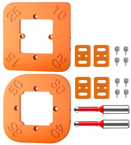 Lot de 2 gabarits à rayon rond 4 en 1 pour le travail du bois précis Outil de coupe R10-R50