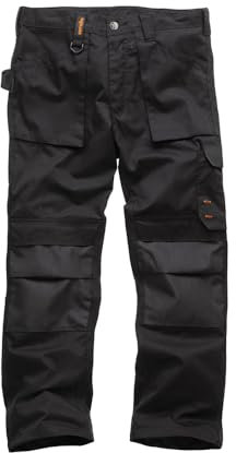 Scruffs Men's Worker Workwear Trousers, Black (Black 001), 32W Short UK