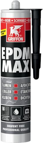 Pegamento y masilla de estañeidad universal negro - EPDM MAX - 465 g - Grifón