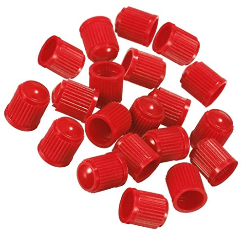 Tappi per valvole, 50 pezzi tappo di plastica pneumatico pneumatico per polvere di polvere di polvere schrader per moto per camion per auto e rossa in bicicletta