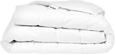 Anew Sleep – Tyngdtäcke – Vit – Anti-stress-täcke för män och kvinnor – Lindrar varsamt stress och spänningar – Tillverkad av andningsbara material av hög kvalitet (5 KG, 140 x 220 cm)