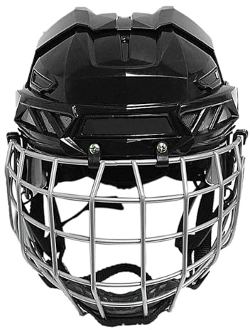 Cappelli da hockey giovani, cappelli da hockey da hockey da uomo | Maschera facciale da hockey da hockey su ghiaccio con gabbia, traspiranti, protettivi, attrezzatura da hockey su ghiaccio per hockey