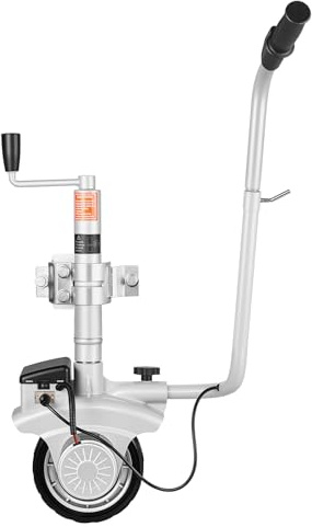 VEVOR Carrello Elettrico per Rimorchio, Ruota di Supporto Motorizzata velocità di Movimento di 7 m/min, Altezza del Morsetto Regolabile 31 a 63 cm, capacità di 2,5 T per Roulotte e Barche