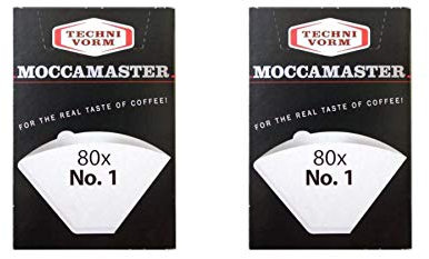 Moccamaster - 2 x Kaffeefilter Cup One No.1 Technivorm, 2 Stück, Papier, Kegel, für Moccamaster Kaffeemaschine, Filter, Kaffeefilter