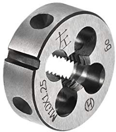 sourcing map M10 X 1,25 Metrisches Rundeisen, Maschinen Gewinde Linksgewinde, legierter Werkzeugstahl