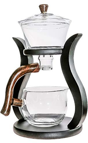 RORA Lazy Kungfu Magnetic Glass Tea Pot with Rotating Lid Semi-Automatic