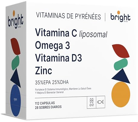 Liposomal vitamin C, Omega 3 TG, Vitamin D3 4000, Zink - SmartAbsorb™ | för immunitet, energi och benhälsa | 28 dagliga stickpack