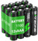 BATZONE Rechargeable AAA Batteries 12 Piece, 1200 Tech Mignon AAA Batteries, Ni-MH 1100mAh AAA Battery, Low Self-Discharge 1.2V AAA Battery, with 2 x Battery Protection Boxes