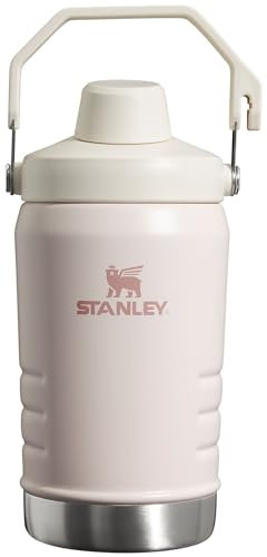 STANLEY IceFlow Fast Flow Jug with Handle 40 oz | Twist On Angled Spout Lid | Leakproof for Travel and Sports | Insulated Stainless Steel | BPA-Free | Rose Quartz