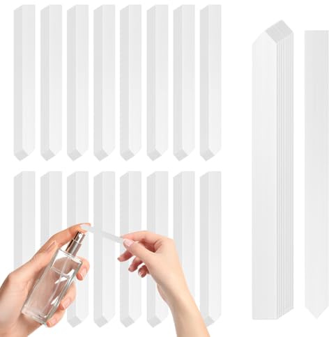 500pcs Perfume Test Strips, Disposable White Perfume Tester Strips Paper Test Strips Portable Blank Fragrance Tester Strips for Perfume Fragrances Scents Essential Oils Aromatherapy Testing