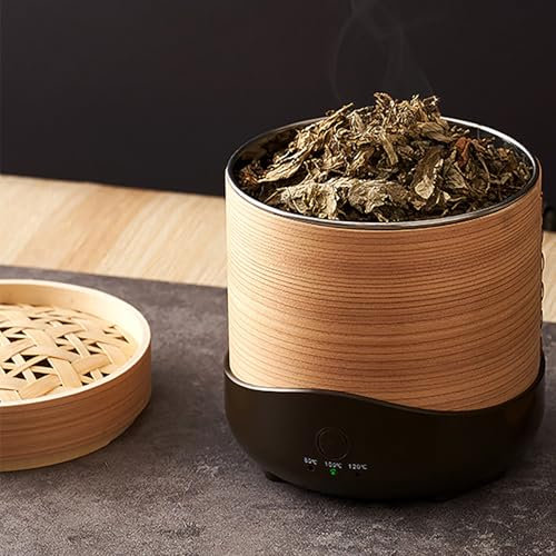 KHZKHC Máquina Eléctrica Tostadora De Té, Difusor De Aroma De Sabor A Té, Control De Temperatura 80 ℃ -120 ℃, Ajuste De 3 Velocidades, Área De Incienso 30 Metros Cuadrados
