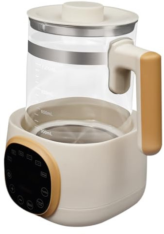 Calentador de biberones para bebé, 1,3 L, con indicadores digitales LED, 72 horas, mantiene el calor, temperatura y tiempo ajustables, para calentar leche, té, comida para bebés, café, etc