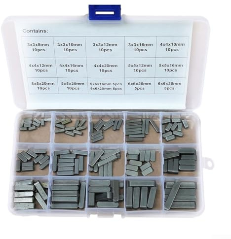 Kit 140 chiavi a testa tonda a forma di piuma, in acciaio inox, con custodia in plastica per una facile conservazione