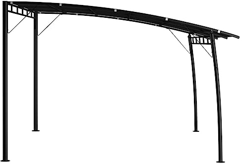 Toldo parasol rectangular 4 x 3 x 2,55 m antracita