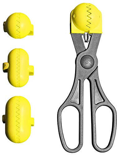 La Croquetera Frikadellenzange Multifunktionswerkzeug Limonengelb - Mit 4 austauschbaren Formen für Kroketten, Frikadellen, Sushi, Bällchen,