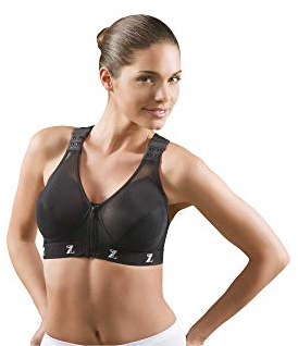 Soutien Gorge Post Opératoire Bretelles Réglables Fermeture Avant Coussinet Soutien Gorge Sport Haute Résistance 90 (C, Noir)