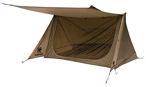 OneTigris Backwoods Bungalow Bushcraft Shelter 2.0, Ultralight Backpacking Tent with with Porch for Camping Hiking Backpacking Motorcycle Kayak Bushcrafters