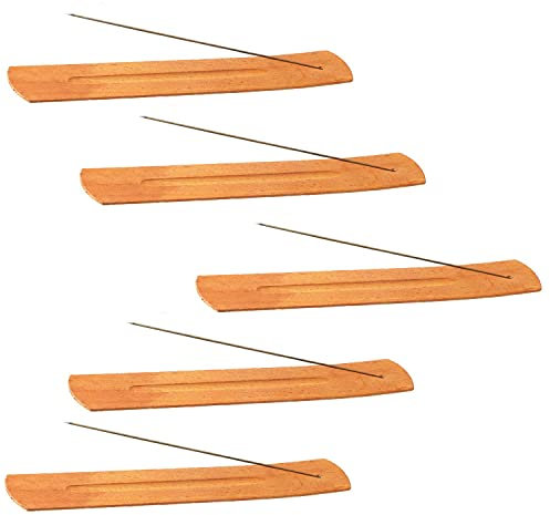 Jieddey Porta Incenso,5 PCS Bruciatore per Bastoncini di Incenso in Legno Porta Bastoncini di Incenso Brucia Incenso per Meditazione Yoga Relax Cleanse Space 9,06 Pollici Lunghezza