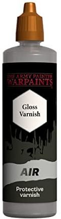 The Army Painter Airbrush Gloss Varnish, 100 ml Tropfflasche, Acrylfarbe, Lack für Malerei, Wargaming-Miniaturen, Perfekt für Tisch-Brettspiele