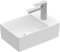 Villeroy & Boch Kleines Waschbecken Gäste WC/Bad Memento 2.0 eckig Breite 400mm - modernes Handwaschbecken klein mit CeramicPlus und Ablagefläche - Waschschale aus Keramik