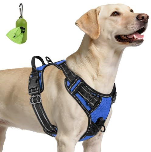 Joytale Anti-Traction Harnais Grand Chien, Bleu Marin, L