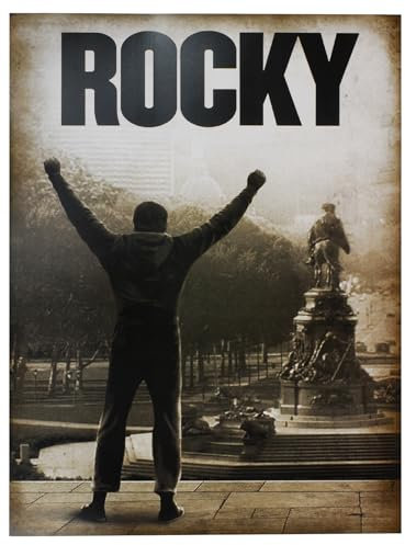KUSTOM ART Póster Serie Carteles Film Celebri Rocky Sylvester Stallone Impresión de estilo vintage sobre papel Patinata 40 x 30 cm