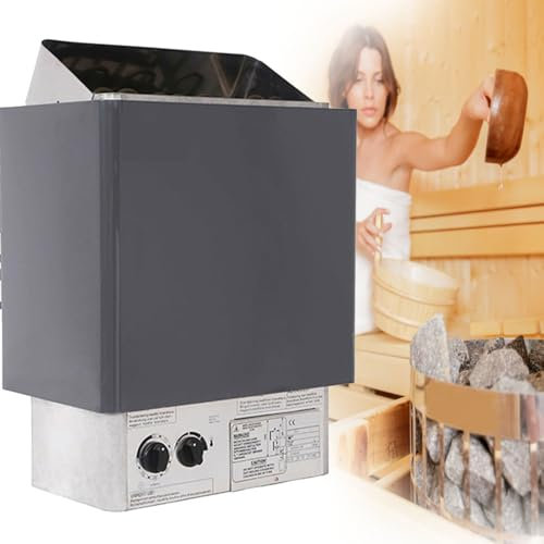 GBHJJ Calentador de Sauna EléCtrico de 4,5 A 9 Kw, Sauna Estufa Horno Sauna de Vapor Seco, con Control Interno Integrado, Personal Comercial, para Hogar Hotel SPA Ducha BañO de Vapor,6KW