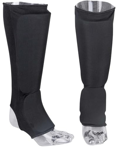 Protège-tibias pour kickboxing, chaussettes élastiques, protège-tibias, coussinets rembourrés de protection des jambes et du cou-de-pied, protège-tibias, kickboxing, enfants, MMA protège-tibias pour