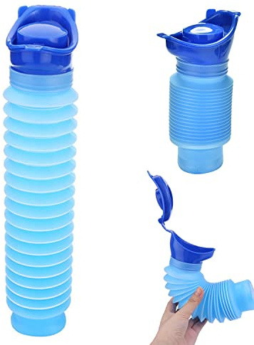 Orinatoio unisex termoretraibile portatile tascabile riutilizzabile con bottiglia per fare la pipì per campeggio, viaggi, ingorgo e code