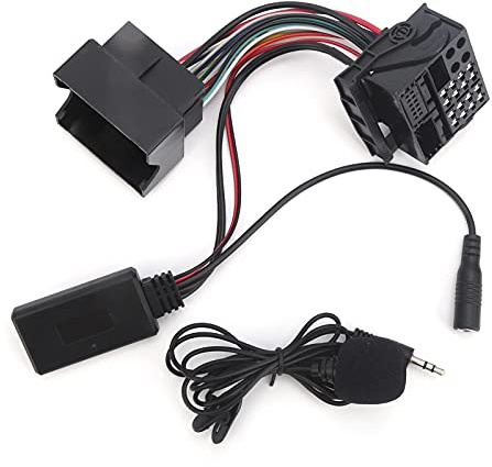 Leapiture 12Pin Bluetooth 5.0 Aux Adattatore Audio Per Auto Connettore Stereo con Microfono Cavo 59.1in Adatto Per CD30 CDC40 CD70