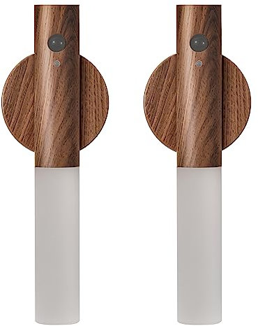 Lohoom Rechargeable Wall Light, 500mAh USB Modern Fashion Magnetic Night Light Cordless Motion Sensor Mounted Torch Lights for Bedroom, Hallway, Stairway, Children Room and More (2PCS W)…