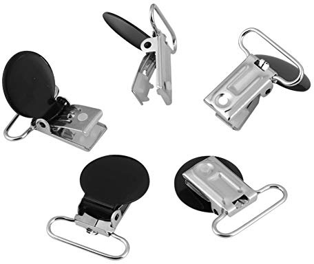 10 Pezzi 25 Mm Durevoli Bretelle Rotonde Bretelle Clip Porta Ciuccio con 3 Opzioni di Colore, Bloccaggio Ad Alta Resistenza, Ideale per Vestiti Fai da Te (#)