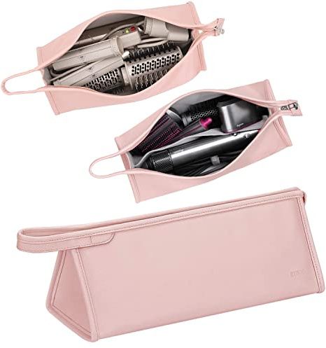 Pitrumo Borsa da viaggio portatile da trasporto compatibile con asciugacapelli Dyson Supersonic, styler Dyson Airwrap, piastra per capelli Dyson Corrale, sistema di asciugatura e styling Shark (Rosa)