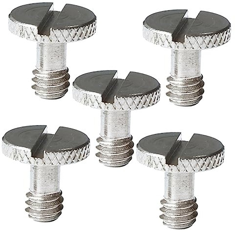 KICHOUSE 5pièces Vis De Montage Appareil Photo Pouce Tête Plate Lot de Vis pour Fixation Rapide Trépied DSLR Compatible Plaque Dégagement Rapide Et Gimbal Installation Aisée