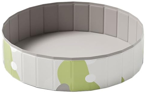 Piscina infantil plegable para perros, plegable, no inflable, para niños, resistente al agua, para parque infantil y mascotas, montaje rápido, con base antideslizante para jardín al aire libre