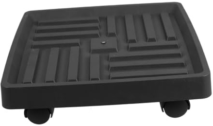 UPKOCH Support Pot de Fleurs Mobile avec roulettes Base Robuste et Respirante Chariot pour Plantes Intérieur et Extérieur Support Carré avec Plateau de Drainage Facile à Déplacer pour