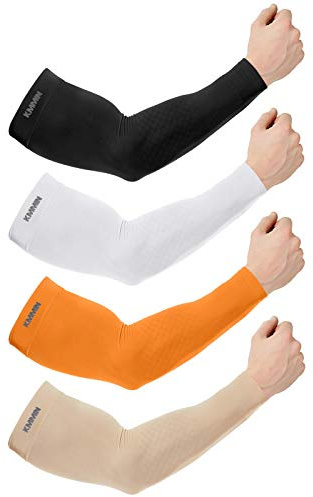KMMIN Manicotto Braccio UV UPF 50 Protezione Maniche di Ghiaccio Raffreddamento moderato Sport all'aperto Guidare Guanti protettivi Coprire Il Tatuaggio