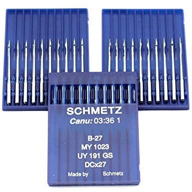 Schmetz B-27 DCX27MY 1023 Industrial Serger Overlock Machine Needles 30 Pack (Singer Size 11 (Metric Size 75))
