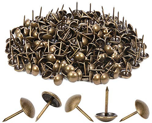 300 Pièces Clous Tapissier Robuste 11x17mm Bronze Rétro Vintage Clous décoratifs Antiques pour Ameublement Meubles Canapés Fauteuils Lits Chaises DIY Punaise