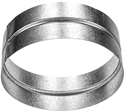 Repa Market 15 cm metallkanalkoppling/galvaniserat stål ventilationsrör kontakt/rund HVAC kanalförlängning/styv torkarslangadapter/ventilationssystem som passar för hem och kommersiellt bruk