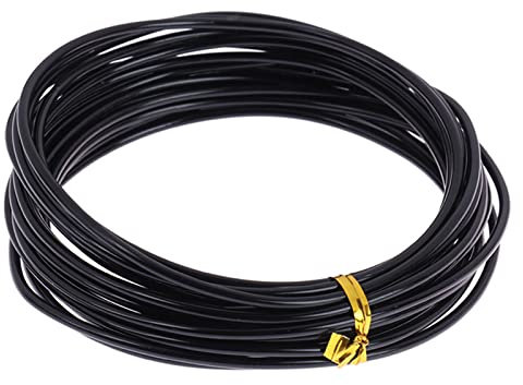 Bonsai-Draht, schwarzes Gehäuse, eloxierter Aluminiumdraht, rostfrei, 3,5 mm