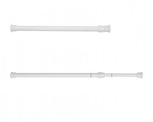RANRAO Curtain Rod Extendable, Telescopic Tension Rods for Curtains, Retractable Shower Curtain Pole, Spring Loaded Telescopic Tension Curtain Rail Pole Rod for Bathroom Kitchen Wardrobe, Room Divider