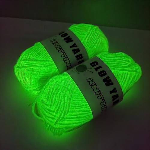 Lysande garn, ljust handstickgarn, virkgarn, babygarn, 50 g gör-det-själv-tyg glöd