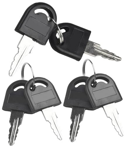 Litensh 6PCS Clé universelle pour boîte aux lettres, boîte aux lettres, armoire, tiroir, boîte à outils, serrure de porte de placard