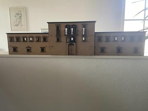 220108 Slotcar Deko Gebäude mit Anbau MDF