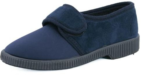 JOMIX Diabetiker Schuhe Damen Orthopädische Pantoffeln Senioren Hausschuhe mit Klettverschluss Leichte Atmungsaktiv Pantoletten mit Memory Foam Bequeme Slipper