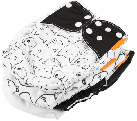 Pannolini di Stoffa, 4 Pezzi Copri Pannolini di Stoffa per Bambini Pannolini Riutilizzabili Lavabili Riutilizzabili Copri Pannolini per Neonati Pannolini per Neonati Maschi (A)