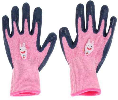 DEARMAMY Junge Mädchen Gartenhandschuhe rutschfest Elastisch Atmungsaktiv Antiprunkturn Schutz Vor Dornen Stoßfest Für Outdoor Gartenarbeit Camping Und Pflücken Jahre